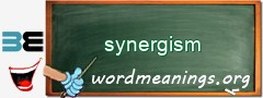 WordMeaning blackboard for synergism